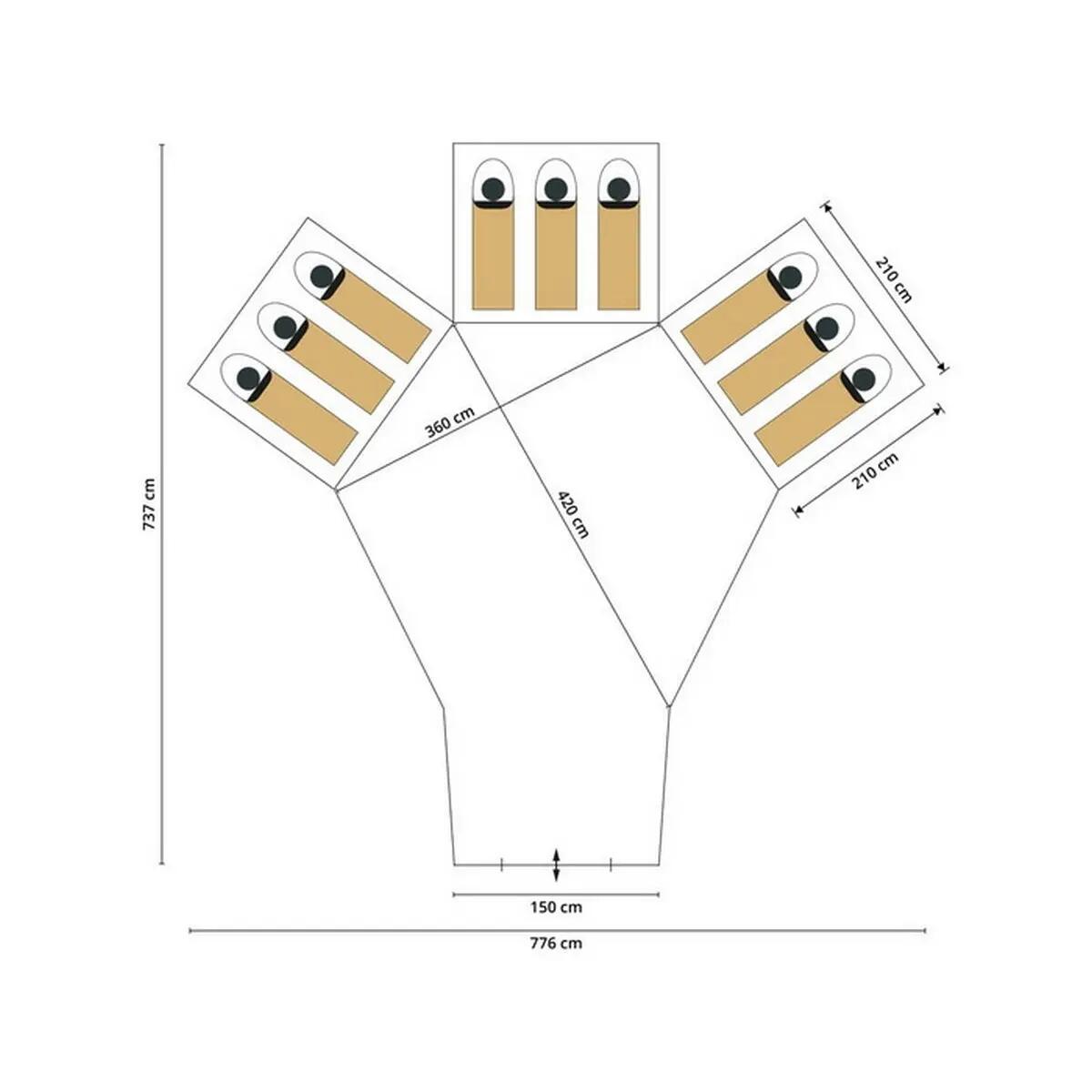 Tenda de campismo cúpula - Korsika 9 Sleeper - para 9 pessoas 11/15