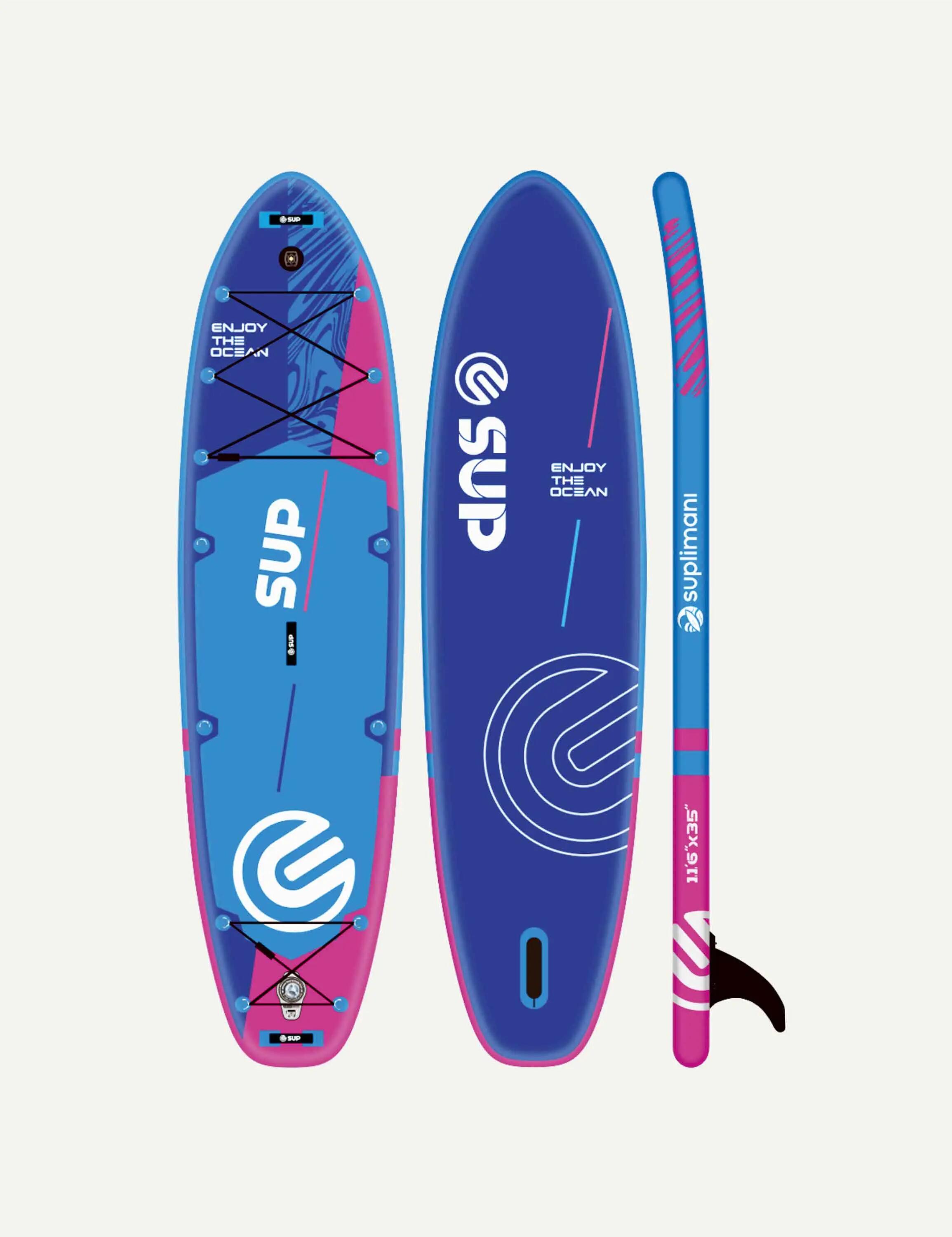 Supboard Paddle Board Şişme Sörf Tahtası Dazzling Blue 350x89x15 2/2