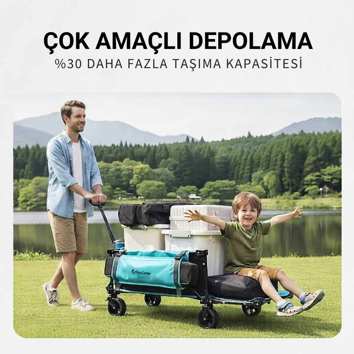 KingCamp FLEXTAIL M5 Çok Amaçlı 130 L Katlanır Vagon Araba 7/7