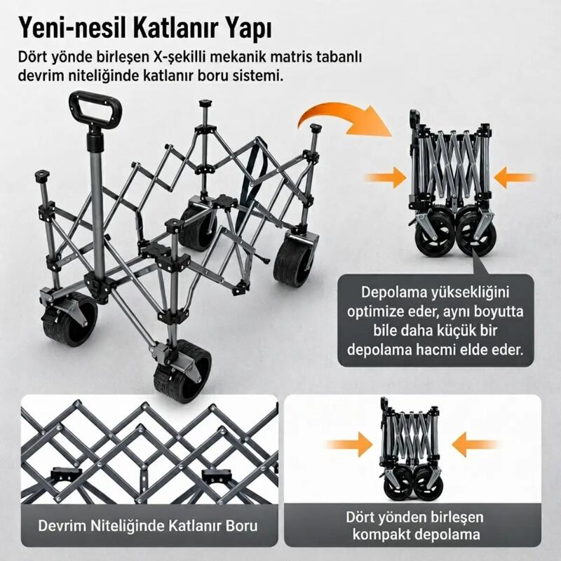 KingCamp TrailMate S6 110L Premium Vagon Taşıma Aracı