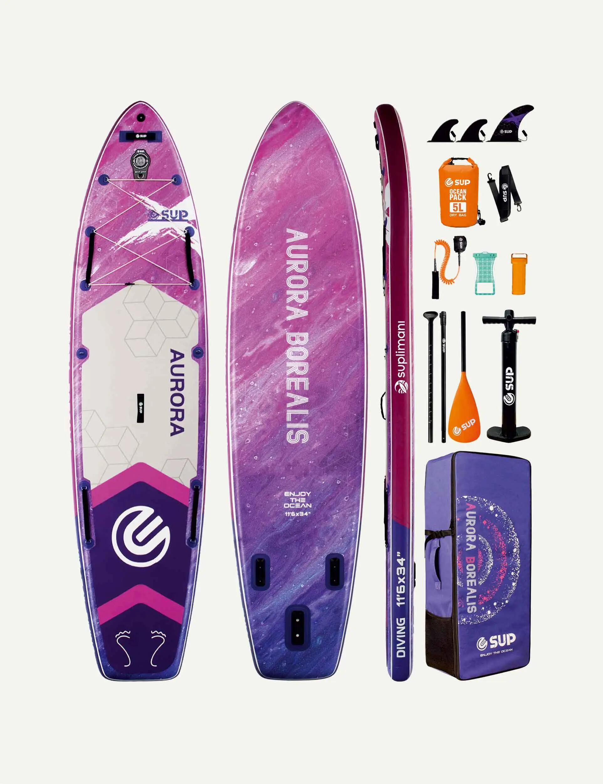 Supboard Paddle Board Şişme Sörf Tahtası Aurora Purple 350x86x15 1/2