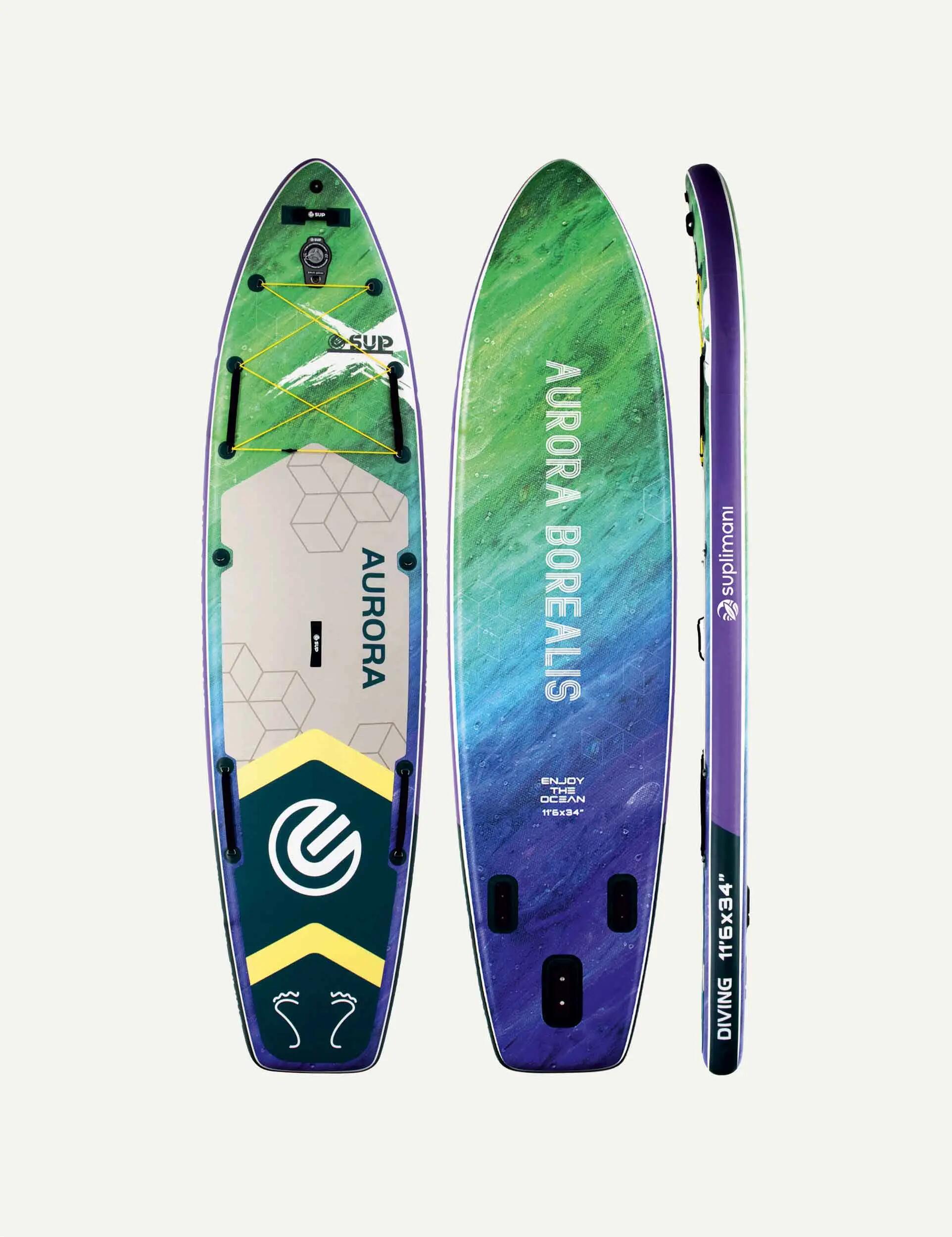 Supboard Paddle Board Şişme Sörf Tahtası Aurora Green 350x86x15 2/2