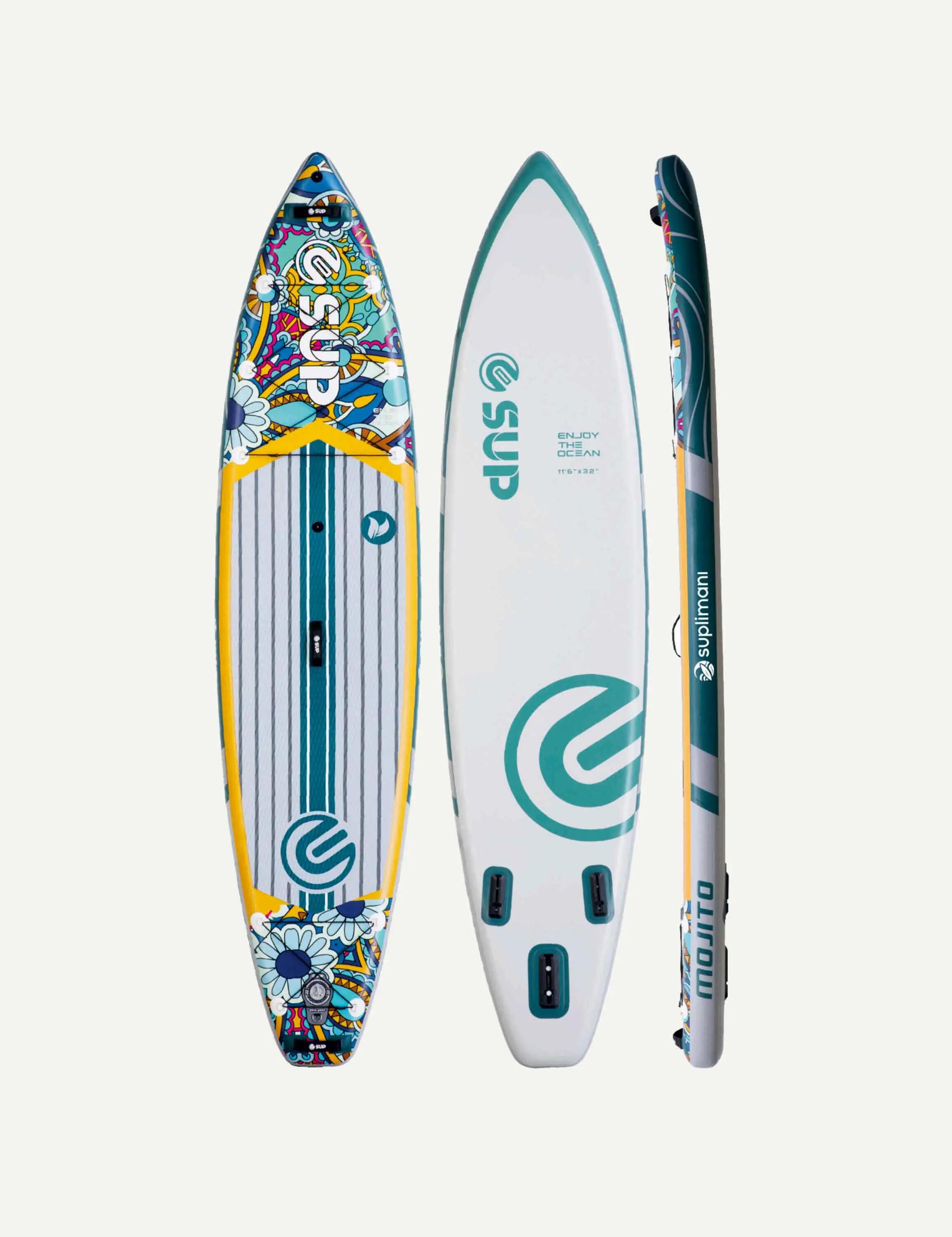 Supboard Paddle Board Şişme Sörf Tahtası Tam Set Mojito Green 350x81x15 2/2