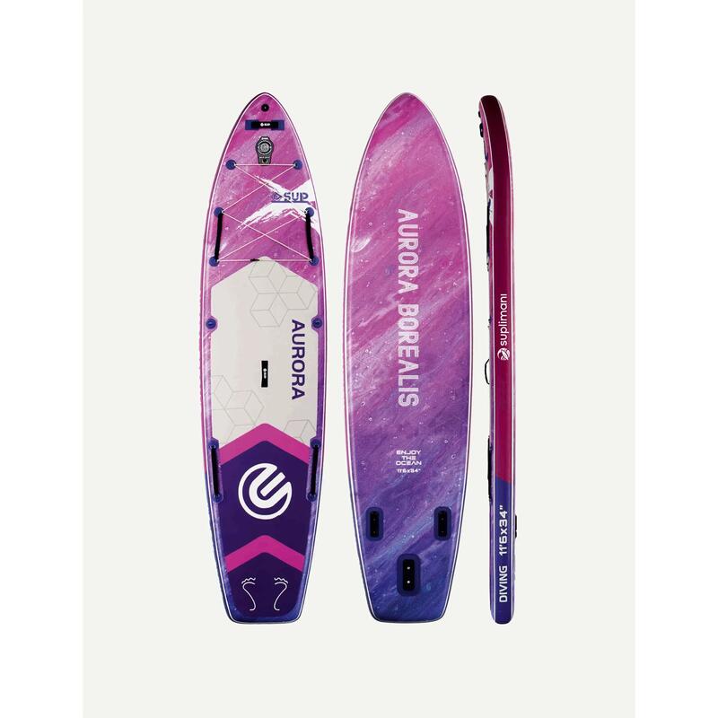 Supboard Paddle Board Şişme Sörf Tahtası Aurora Purple 350x86x15