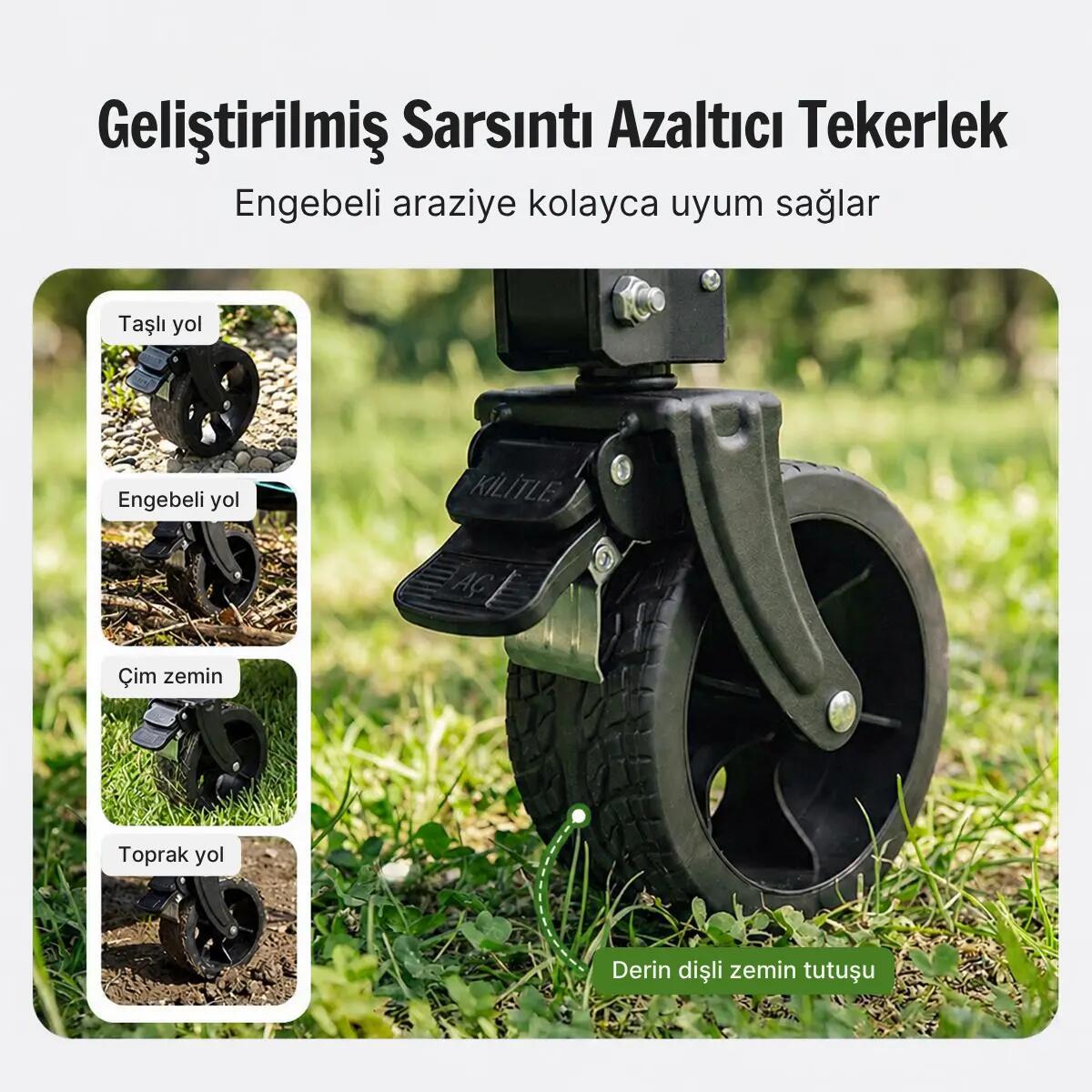 KingCamp CUBE S5 I Çok Amaçlı 90 L Katlanır Vagon Araba 5/7