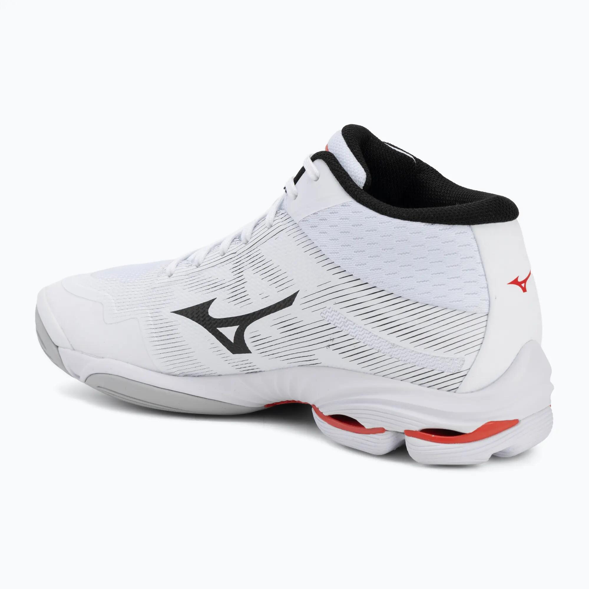 Chaussures de volley Mizuno Wave Lightning Pro Mid Blanc/Noir/Rouge 3/7