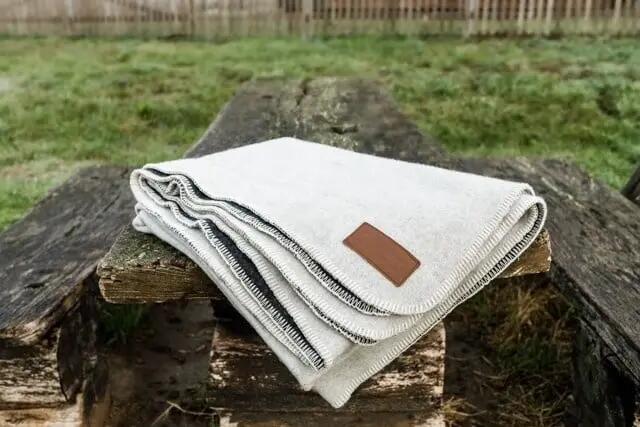 Petromax Couverture en laine douce (150x200) Blanc fumé/gris 6/6