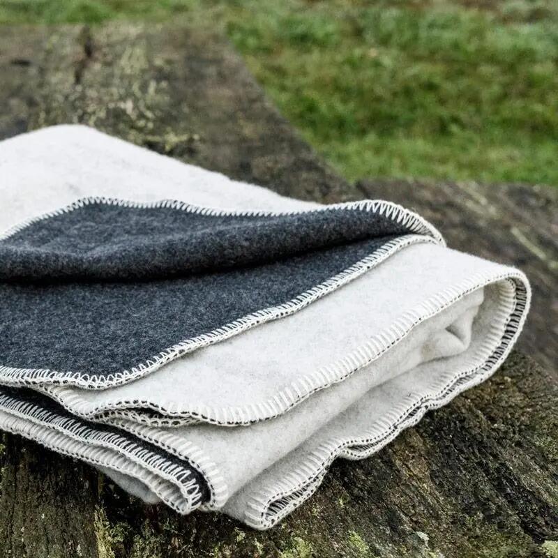 Petromax Couverture en laine douce (150x200) Blanc fumé/gris 3/6