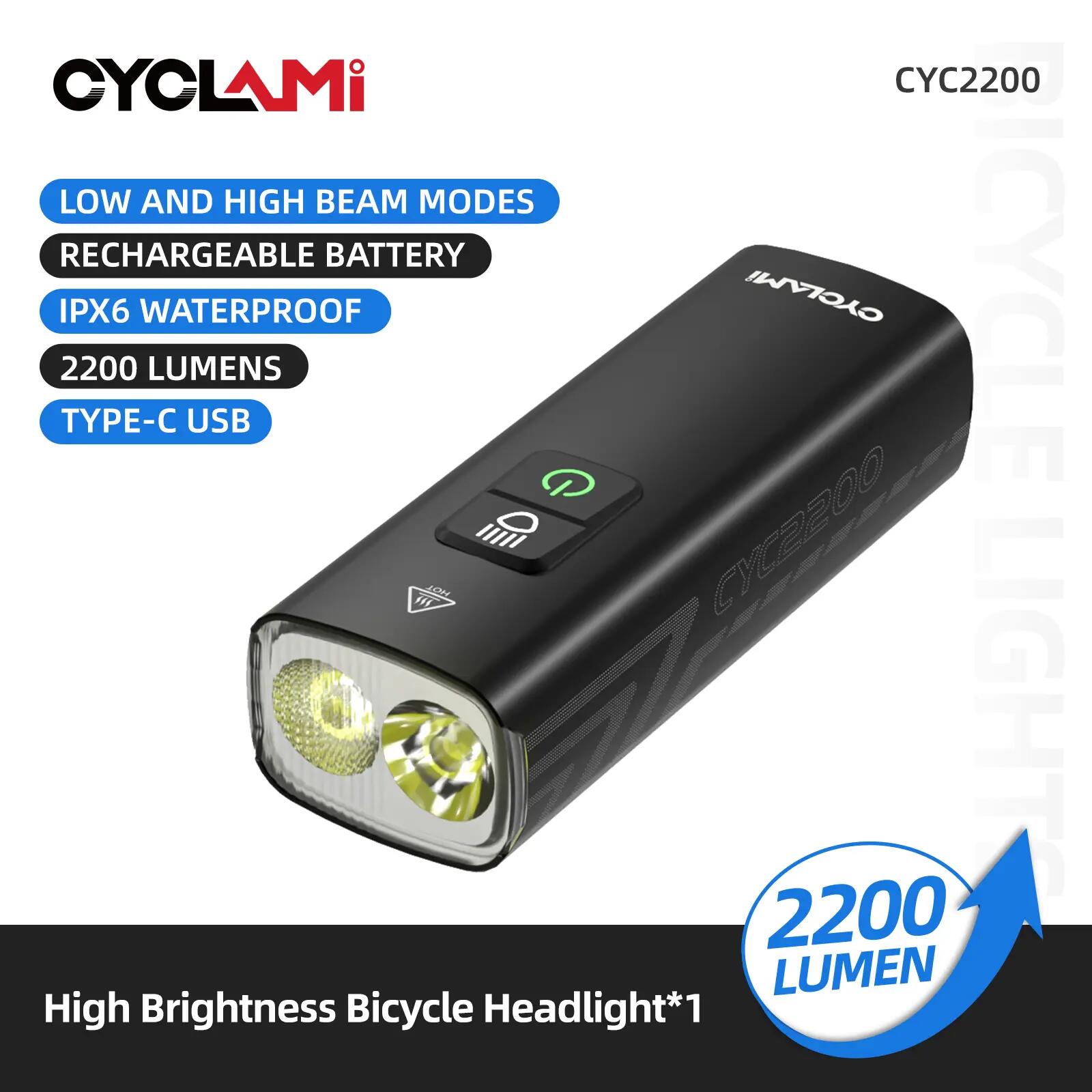Přední světlo na kolo CYCLAMI CYC2200 2200 lm 7/9