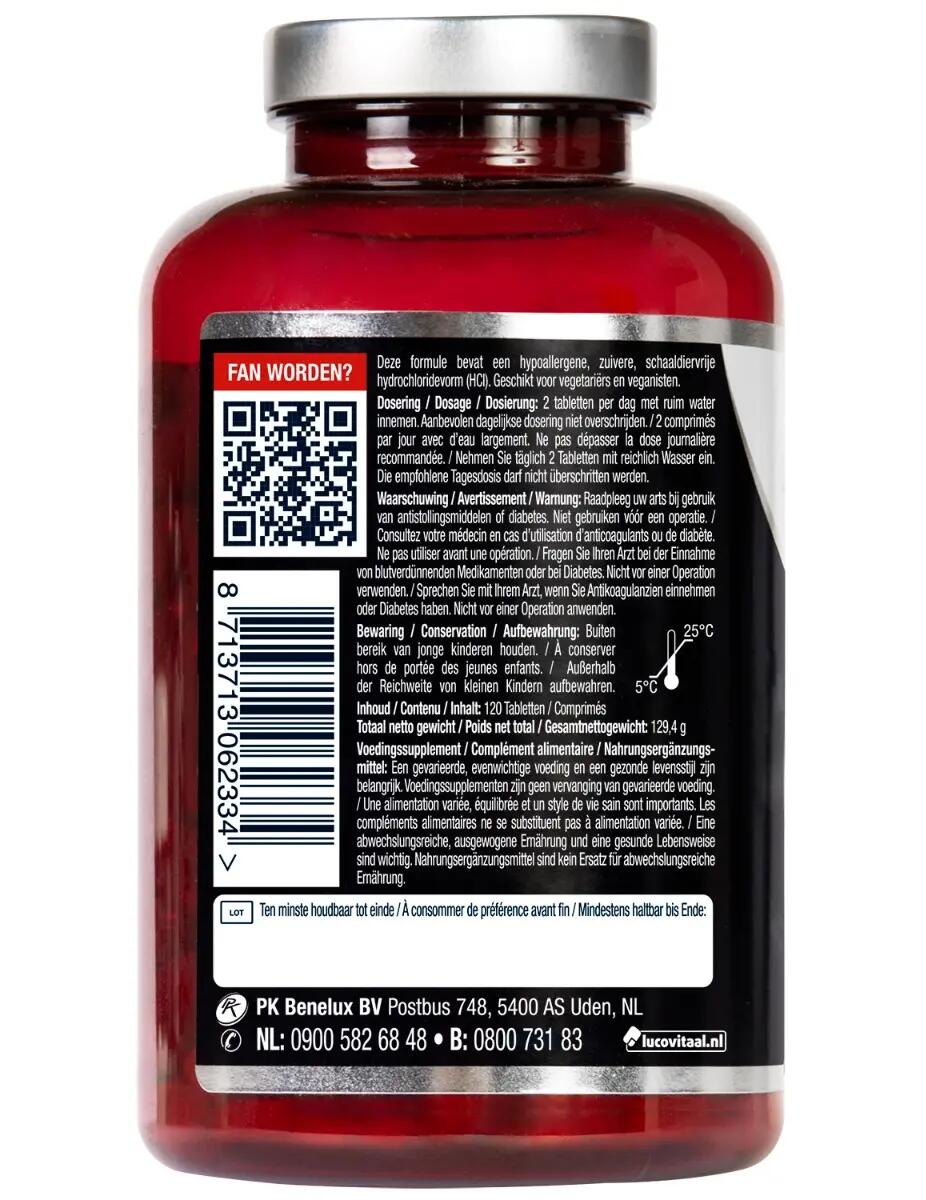 Lucovitaal Glucosamine Puur 1500 mg formule 120 tabletten 3/4