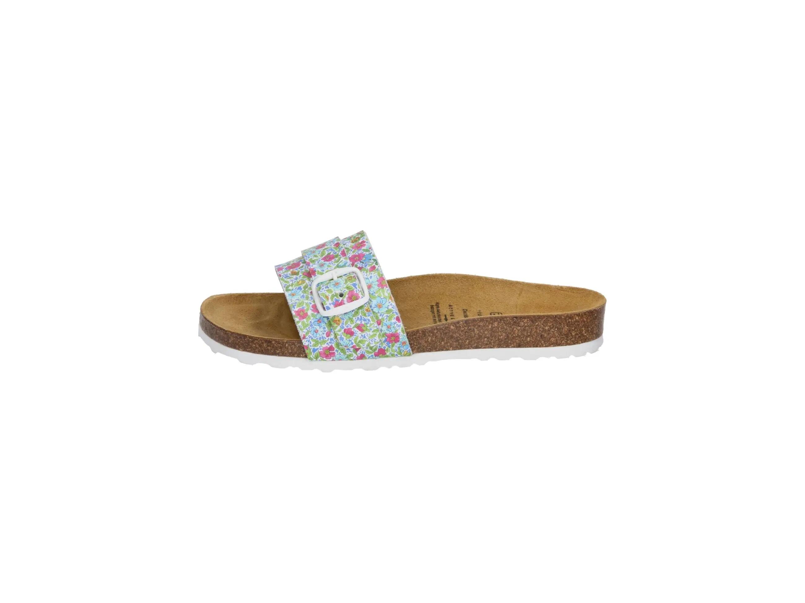 Damen - Freizeit - Sandalen - Zierschnalle, Lederdecksohle, EVA - Solveig - Weiß 2/6