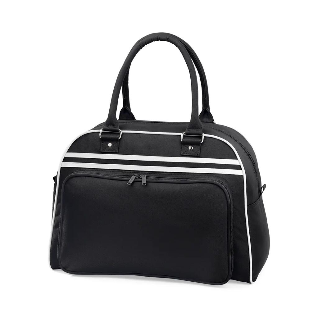 Sac Bowling Rétro  - Black / White - One Size