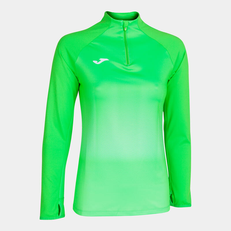 Sudadera Running Niños Joma Elite VII Verde Flúor