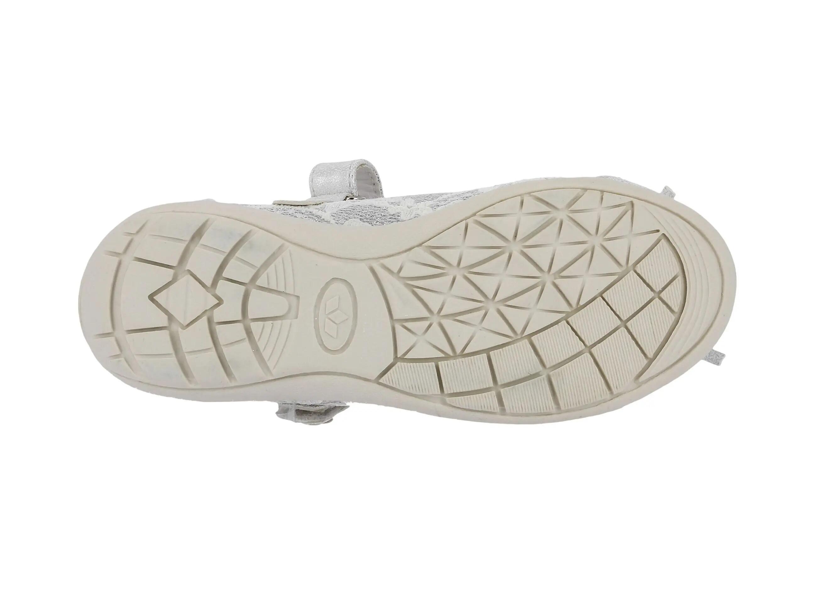 Chaussures - filles - ballerine velcro, nylon, tpr - arabella v - argent 6/6