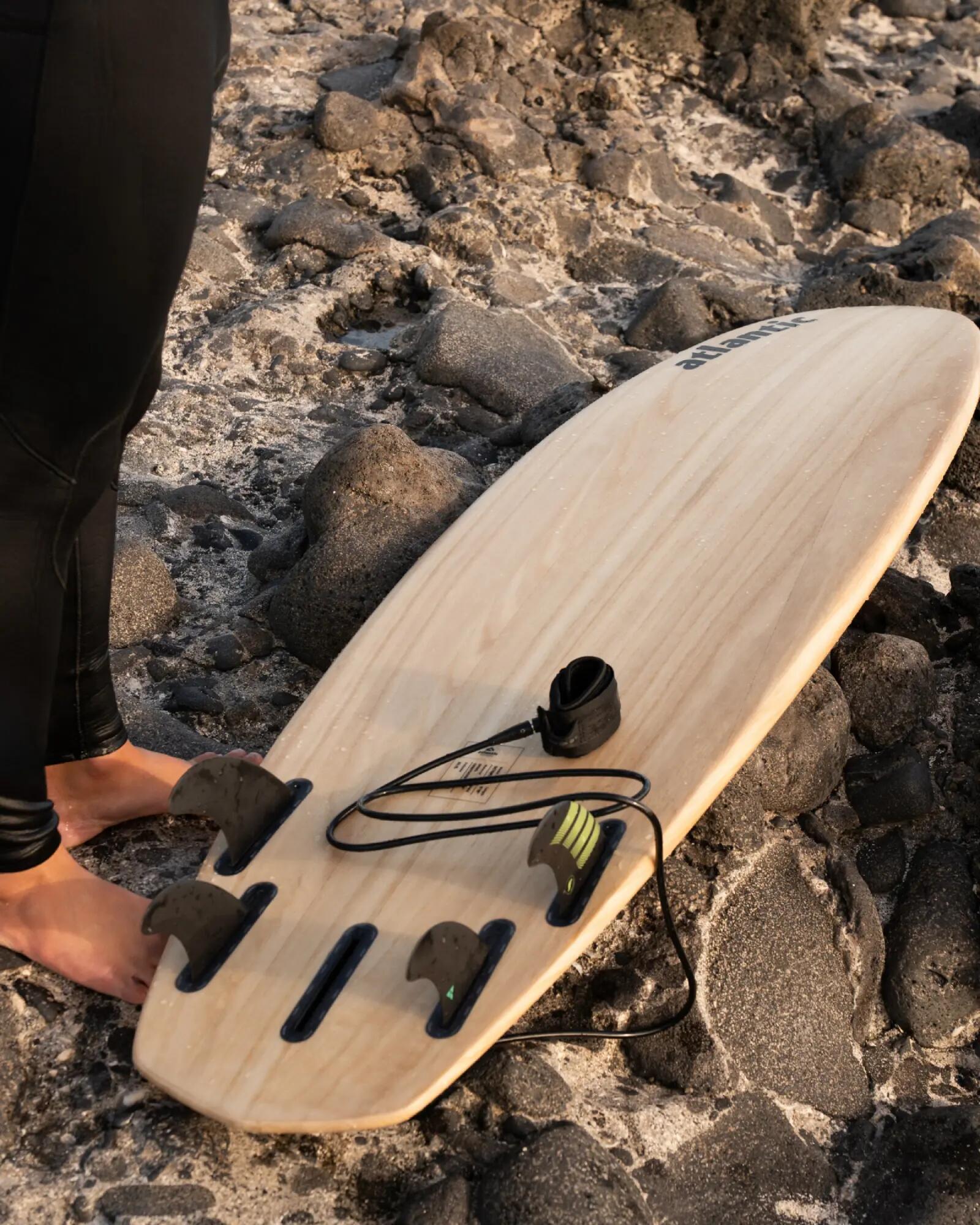 Epoxy und Holz Surfbrett - Octopus - 5'10 x 20" x 2,5" - 33.7L 12/12