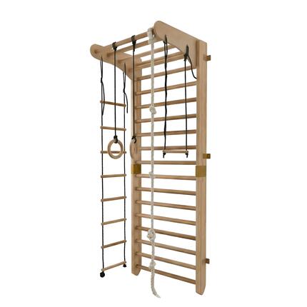 Kinder Sport Sprossenwand aus Holz schwarz-holz MAŁPISZON EU