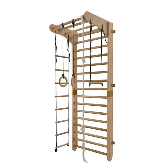 Kinder Sport Sprossenwand aus Holz schwarz-holz MAŁPISZON EU