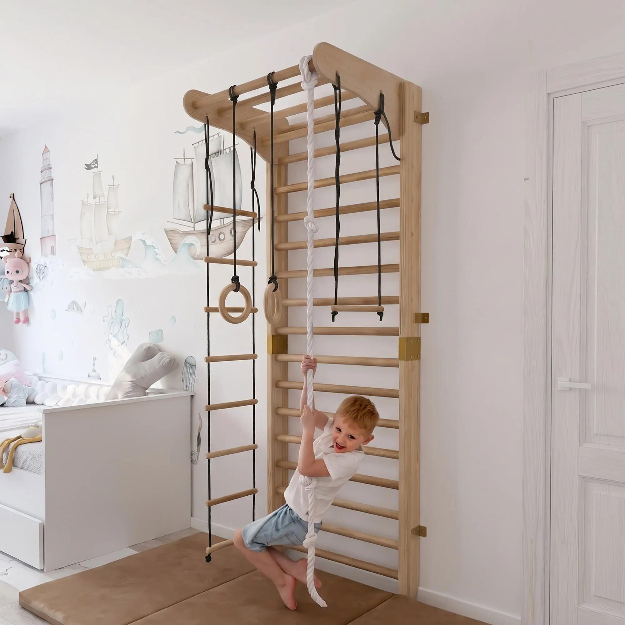 Kinder Sport échelle de gymnastique bois noir MAŁPISZON EU 3/6