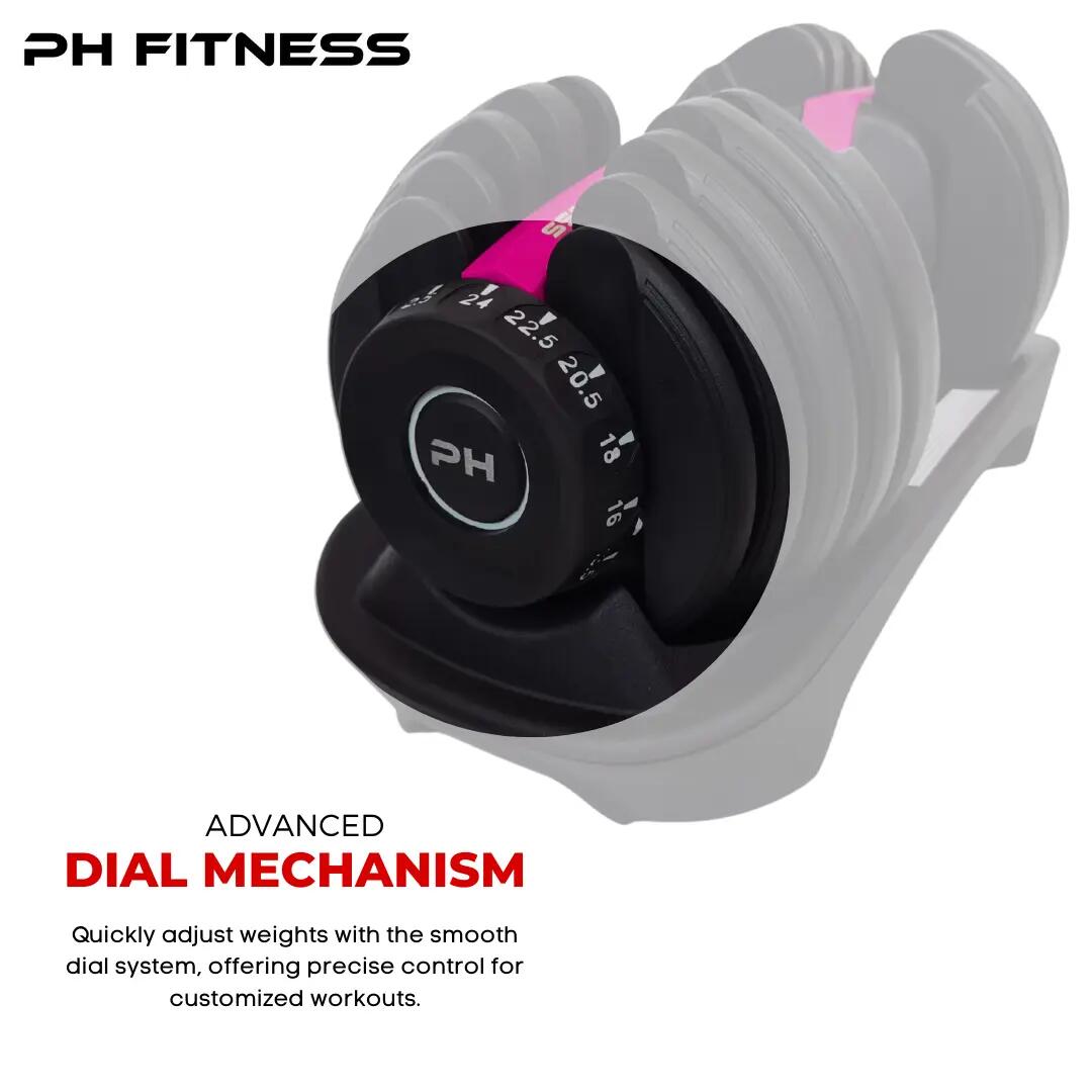 Mancuernas ajustables Smart 2 × 24 kg 7/9
