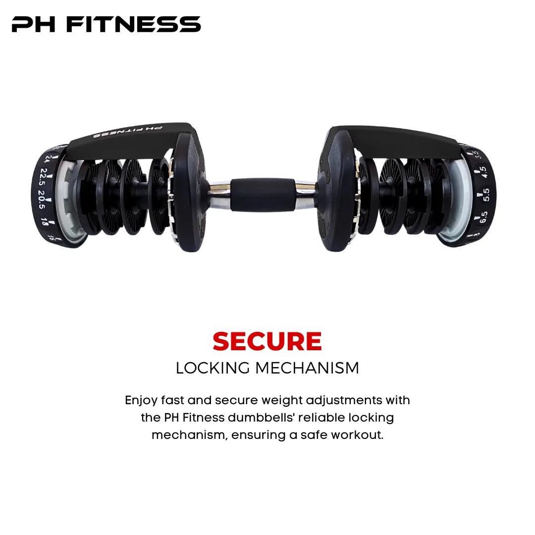 Manubri regolabili Smart set 2 × 24 kg 4/9