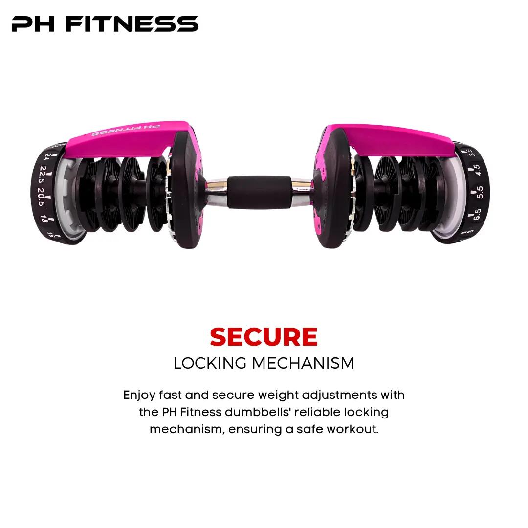 Mancuernas ajustables Smart 2 × 24 kg 4/9
