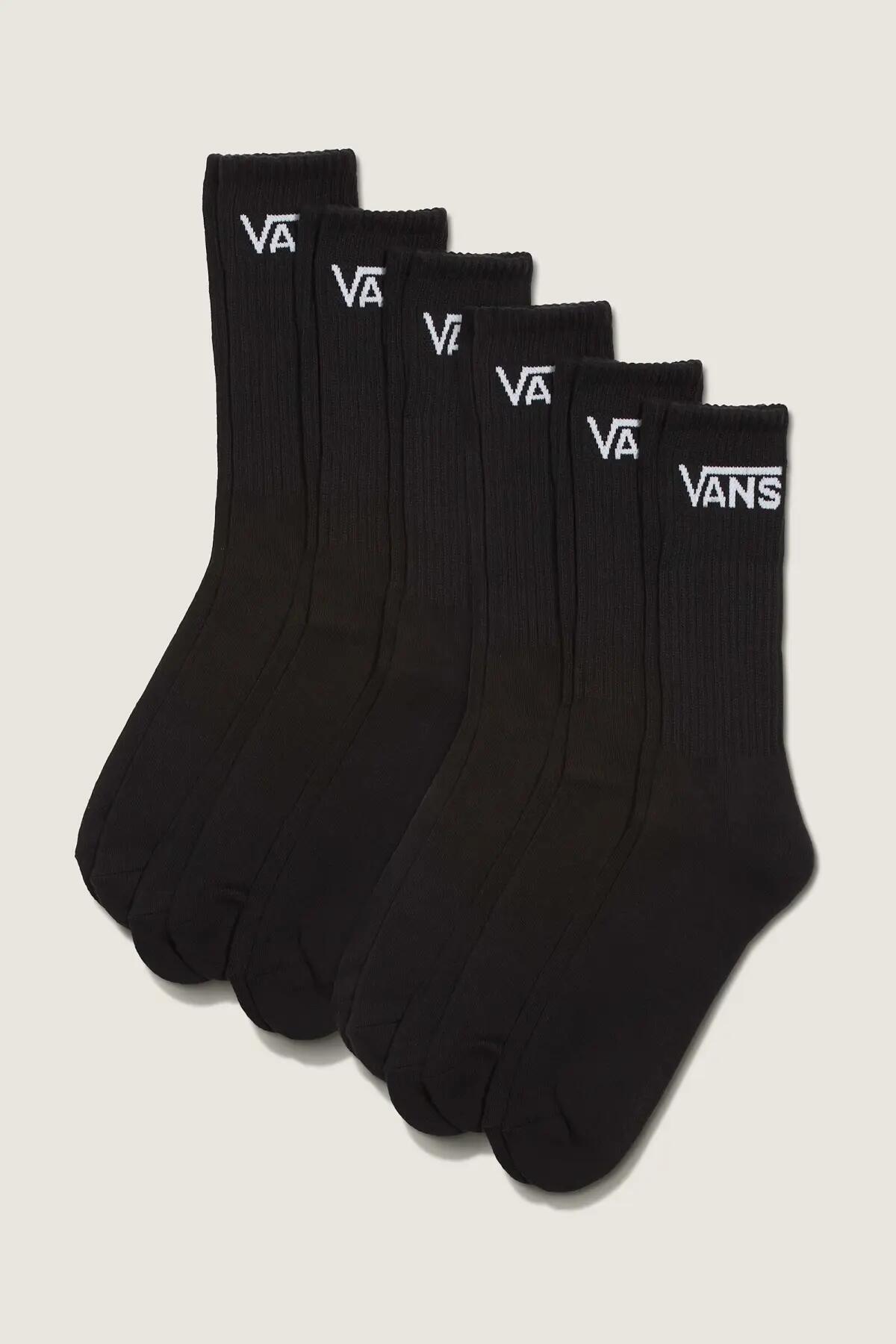 Meias Vans Modelo Vn000qcbblk1 Classic Crew Cor Preto 4/5