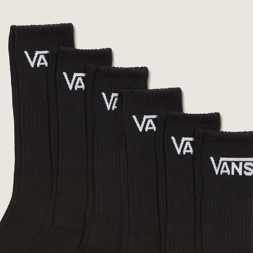 Meias Vans Modelo Vn000qcbblk1 Classic Crew Cor Preto 3/5