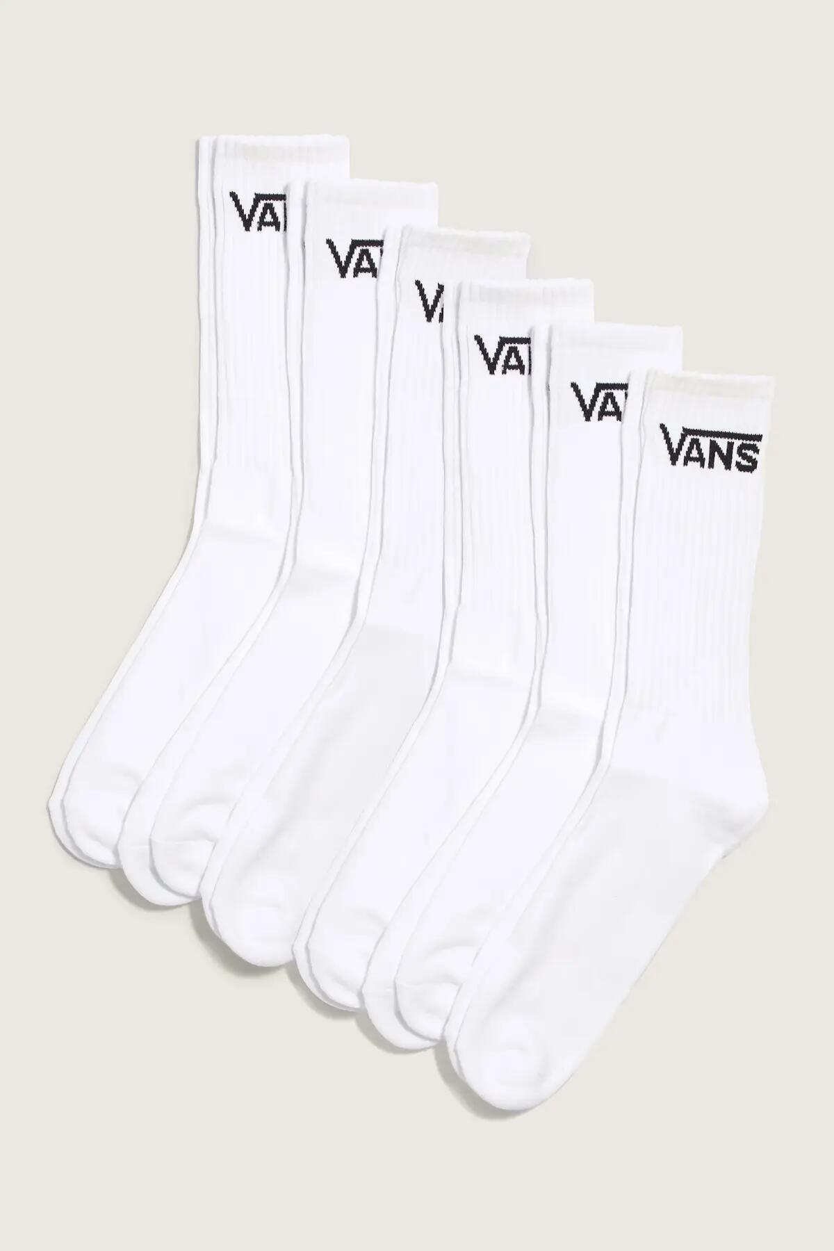 Meias Vans Modelo Vn000qcbwht1 Classic Crew Cor Branco 4/5