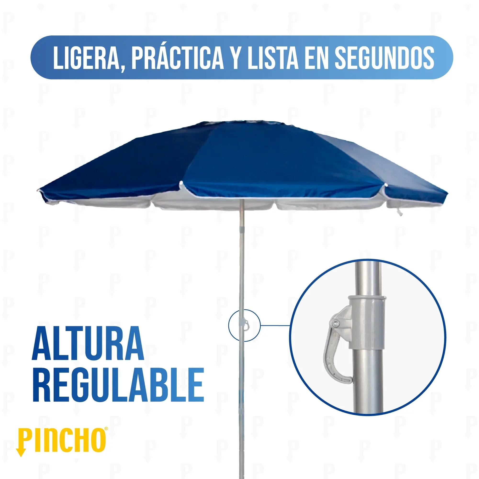 Sombrilla Playa Mochila Plegable 210CM UV50+, Ultraligera 1,5kg 5/7