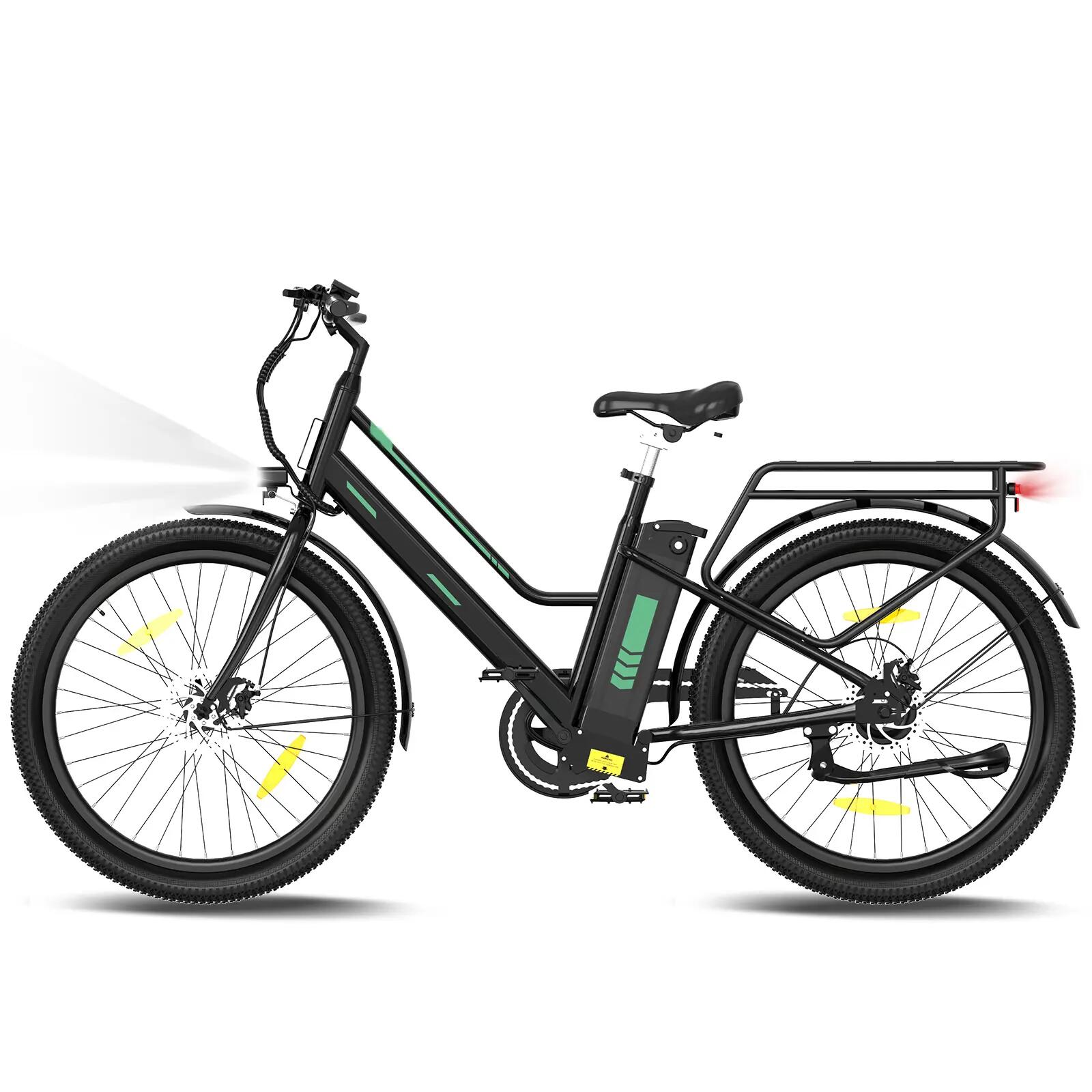Elektrische stadsfiets 27,5" 36V 12Ah uitneembare accu actieradius 100 km BK8SL 3/7