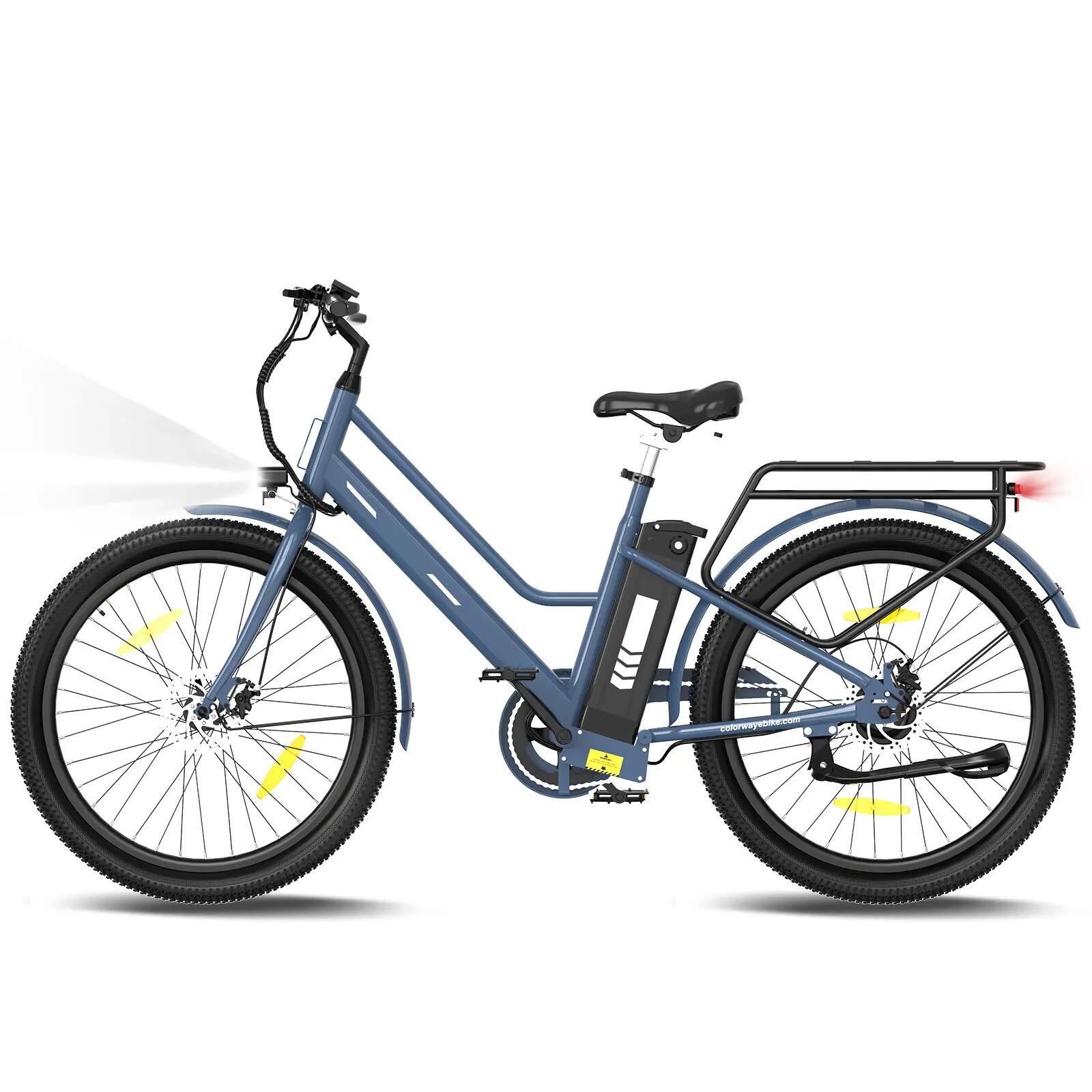 Bici elettrica urbana 27,5" batteria rimovibile 36V 12Ah autonomia 100 km BK8SL 3/7