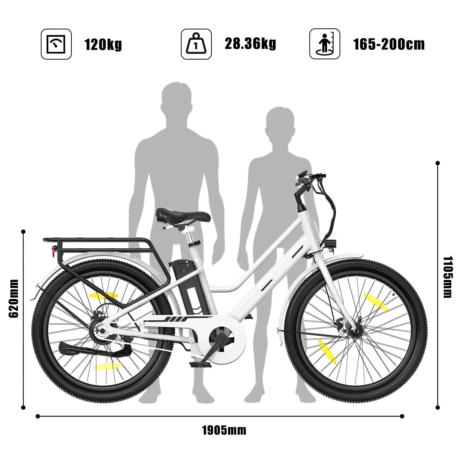Bici elettrica urbana 27,5" batteria rimovibile 36V 12Ah autonomia 100 km BK8SL 2/7
