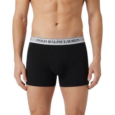 Heren boxershorts polo ralph lauren 3-pack zwart met witte elastische band