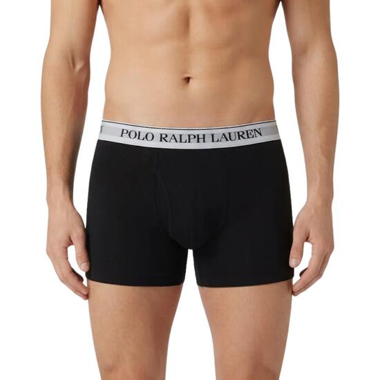 Herren Boxershorts Polo Ralph Lauren 3er-Pack Schwarz mit weißem Gummibund
