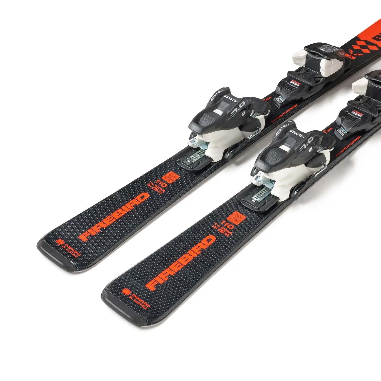 Paquete de esquís Blizzard Firebird Jr + fijaciones FDT Jr7 color naranja para 5/6