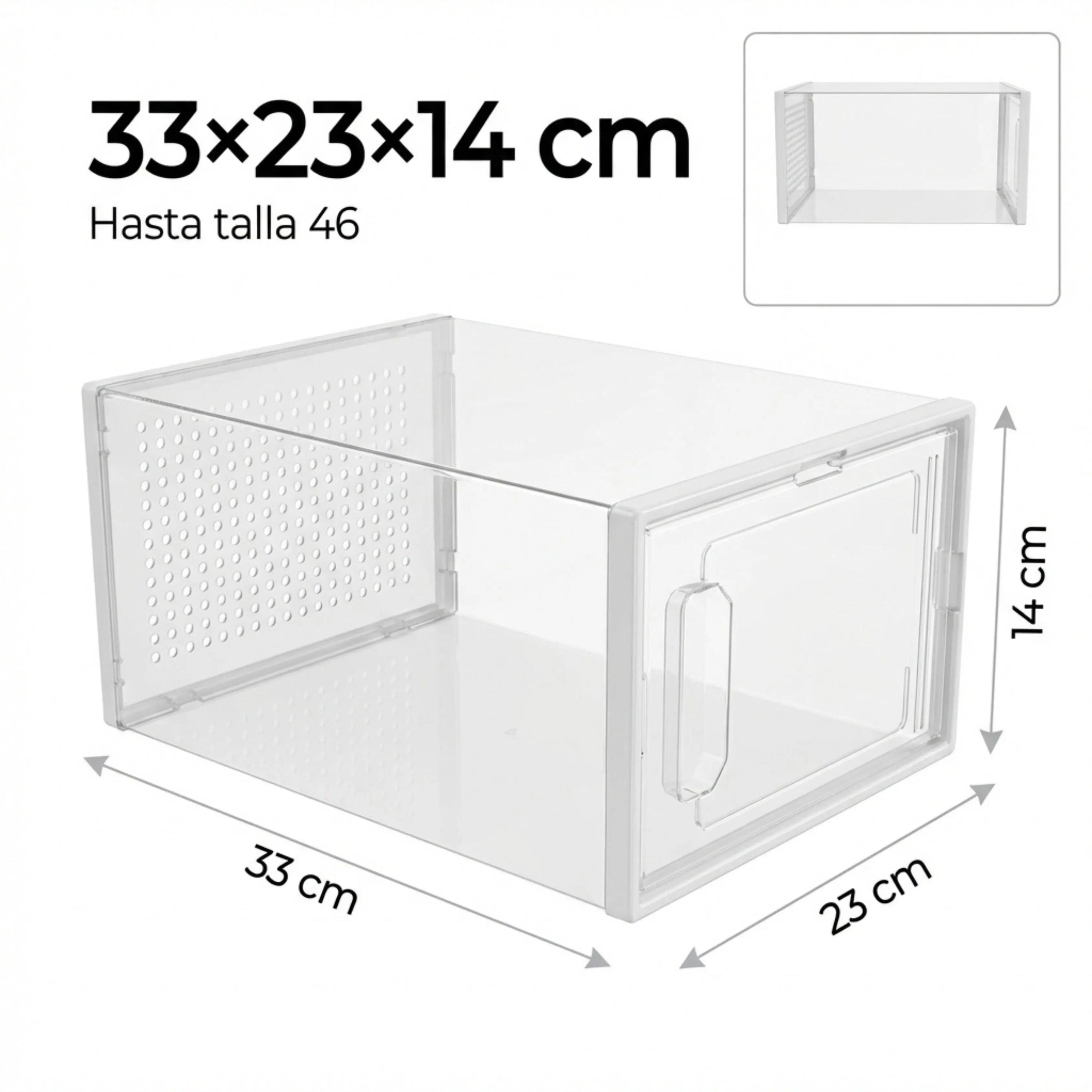 Zapatero modular de plástico apilable con apertura frontal – Pack 16 cajas 2/7