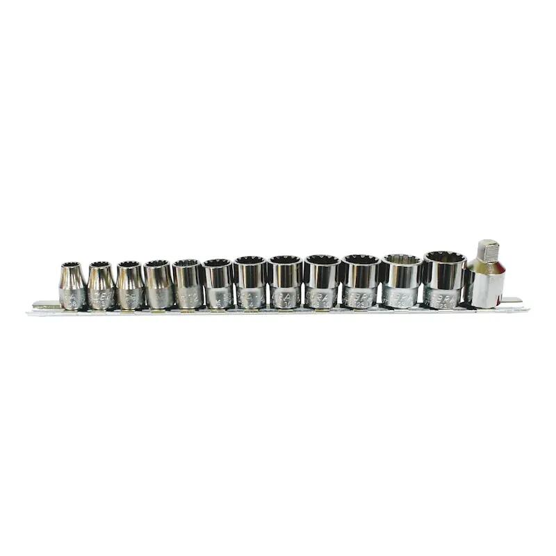 Wurth 3/8" 13pc Multi-Profile Socket Set Chrome Metric Imperial TX Bi-Hex Square