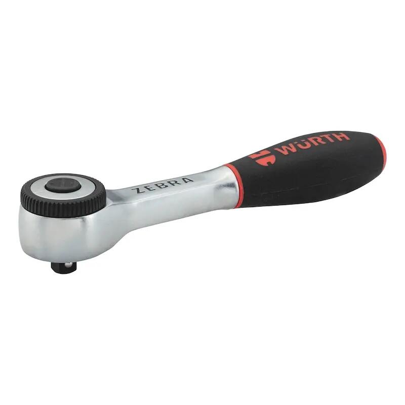 Wurth 1/4" Reversible Ratchet Wrench 360 Degree Twist Handle Chrome Vanadium 135