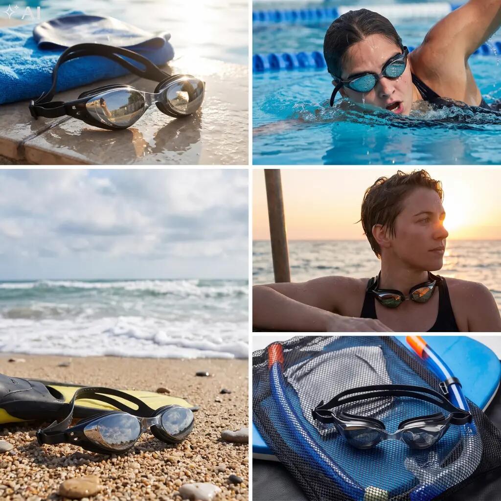 Okulary do pływania na basen treningowe unisex Aqua-Sport K19BM Mirror 6/10