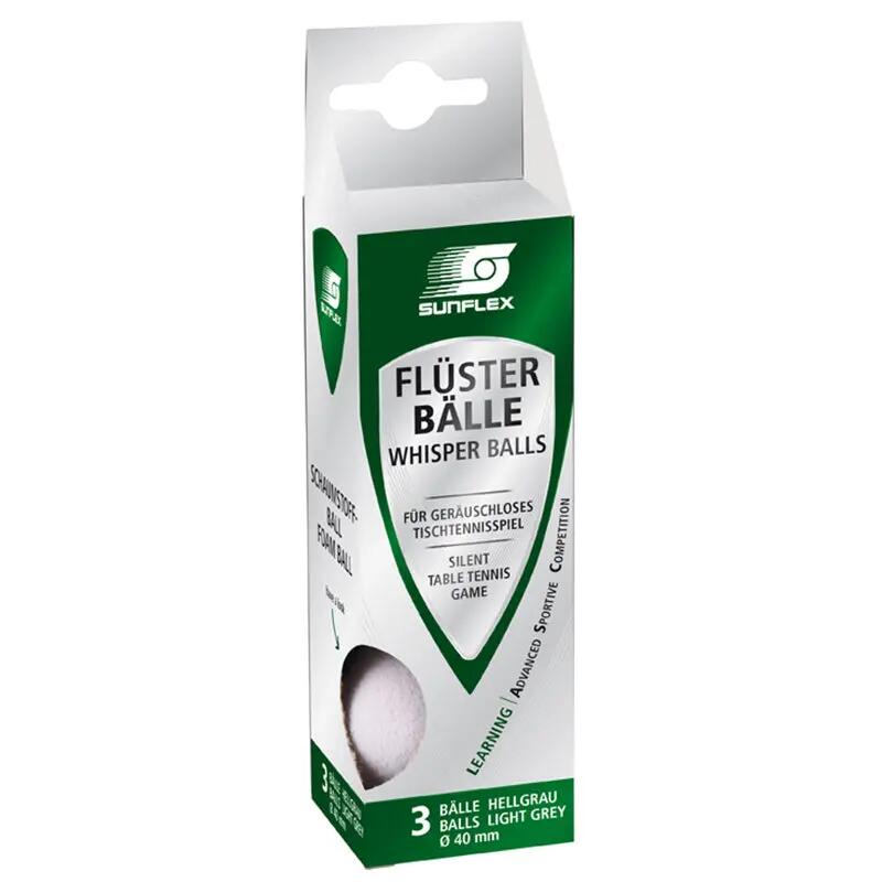 SUNFLEX Whisper Silent Noise-Less Table Tennis Balls (1 Pack of 3)