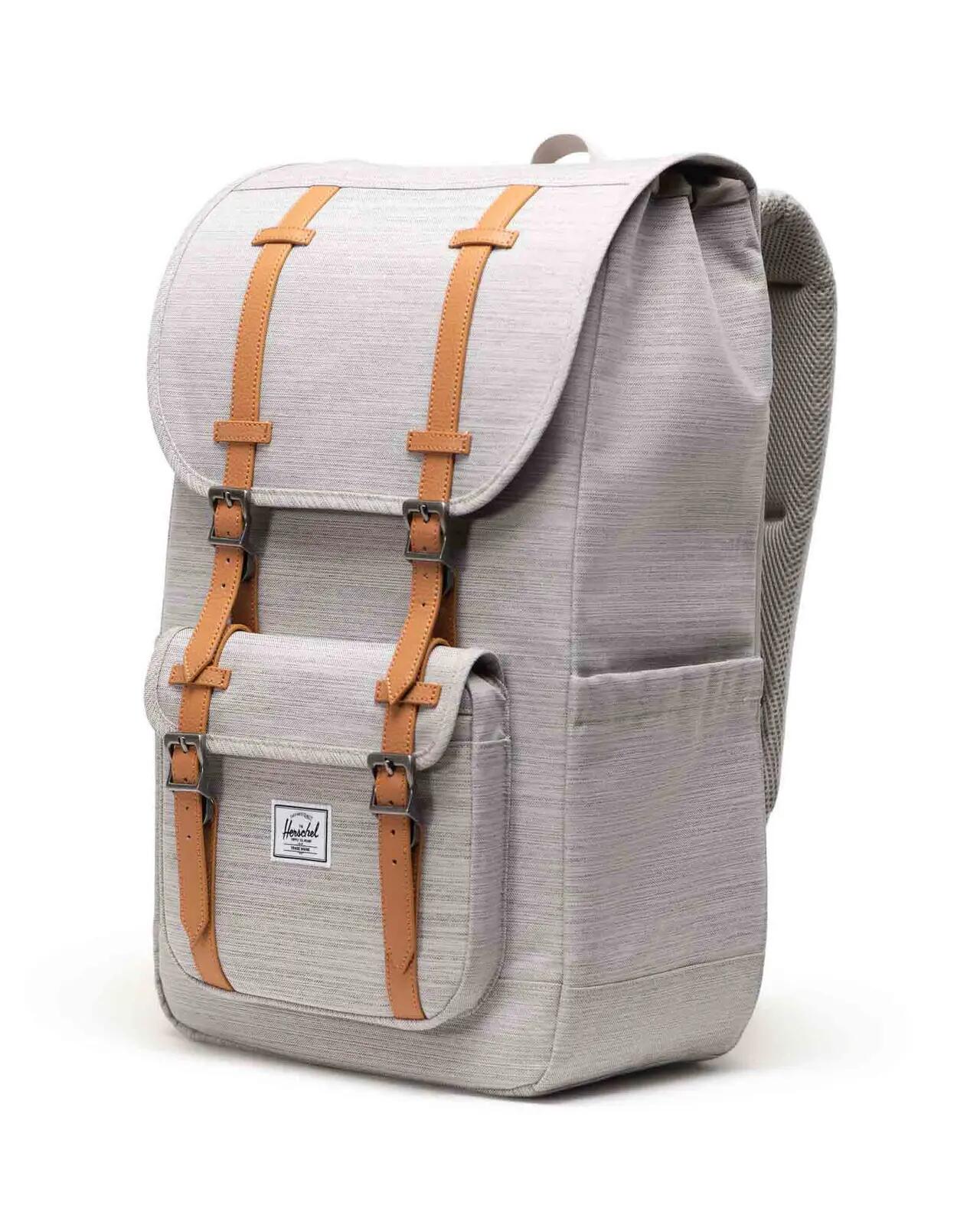 Herschel 30L Little America Backpack Bag w/ 15" Laptop Sleeve in Light Grey Cros