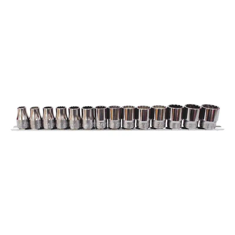 14pcs 1/2" Drive Multi Wrench Socket Set 10–24mm Chrome Vanadium Metric Imperial