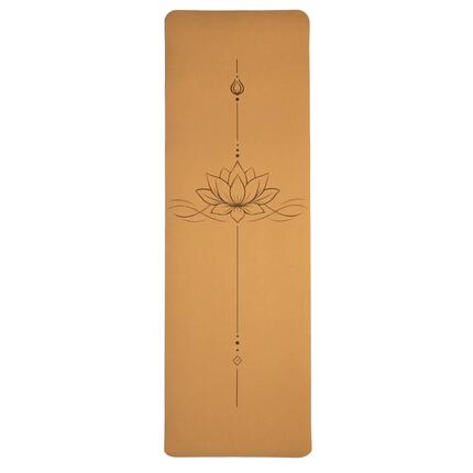 Tapis de yoga en liege Lotus de 5 mm