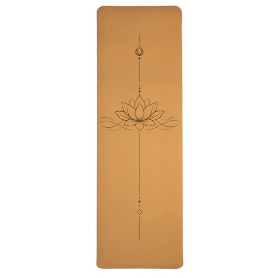 Tapis de yoga en liege Lotus de 5 mm