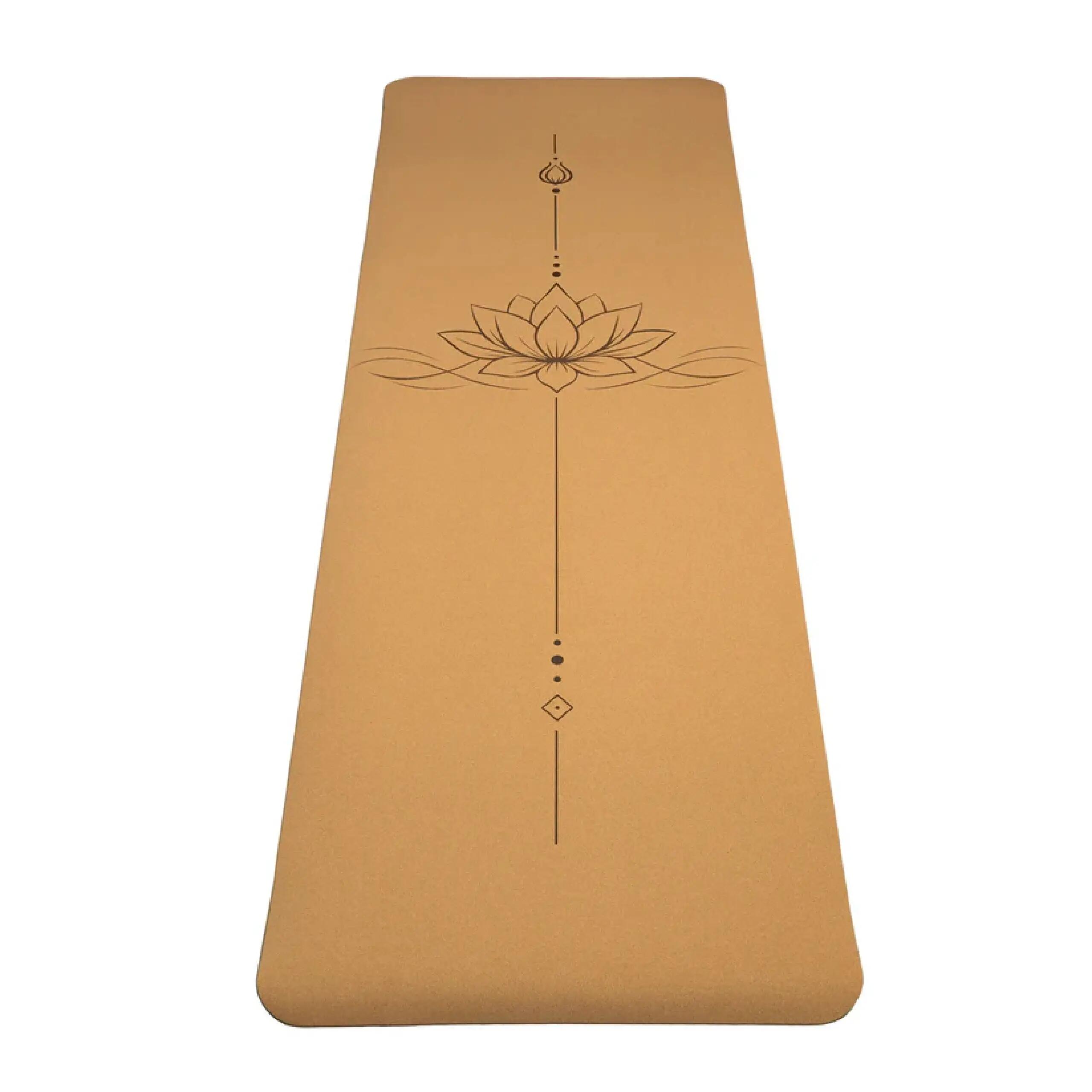 Tappetino da yoga in sughero Lotus da 5 mm 2/5