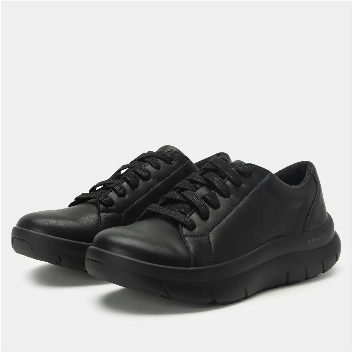 Alegria Womens Shoes Flote Rocker Sole Lace Up Sneakers in Black - EU 36