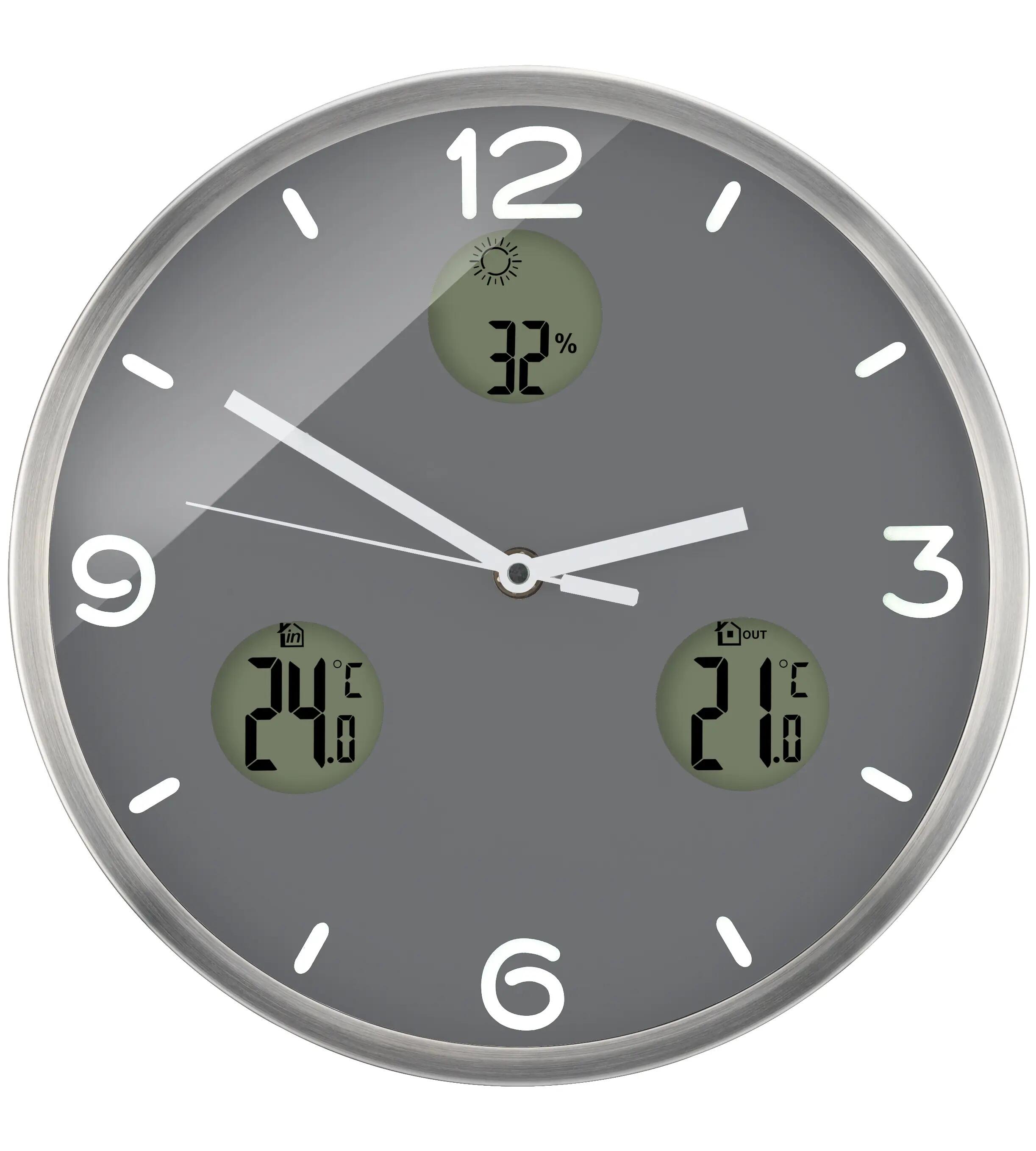 OPTUS MyTime Io NX Horloge murale radio pilotée avec Mesure de Temperature et Hu 4/6