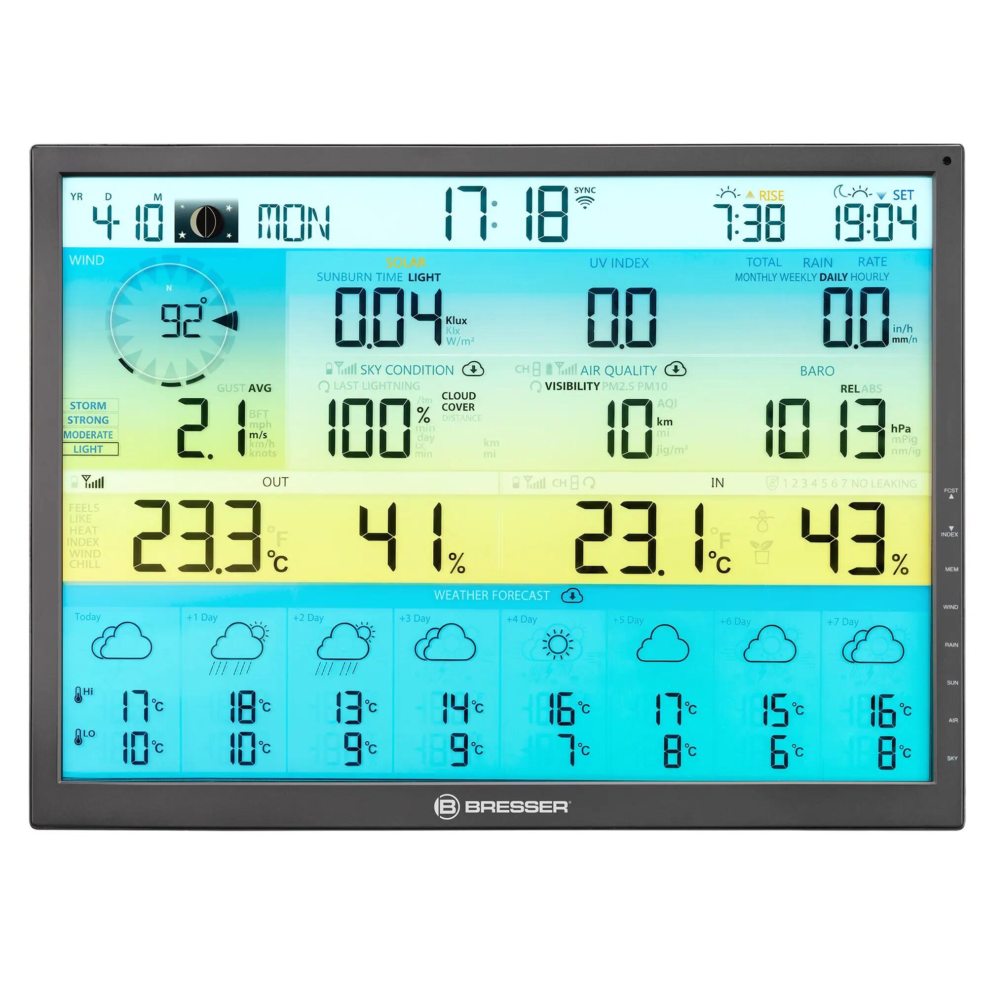 Stazione meteorologica 7-in-1 WiFi  8 giorni 4CAST XL ad energia solare 3/7