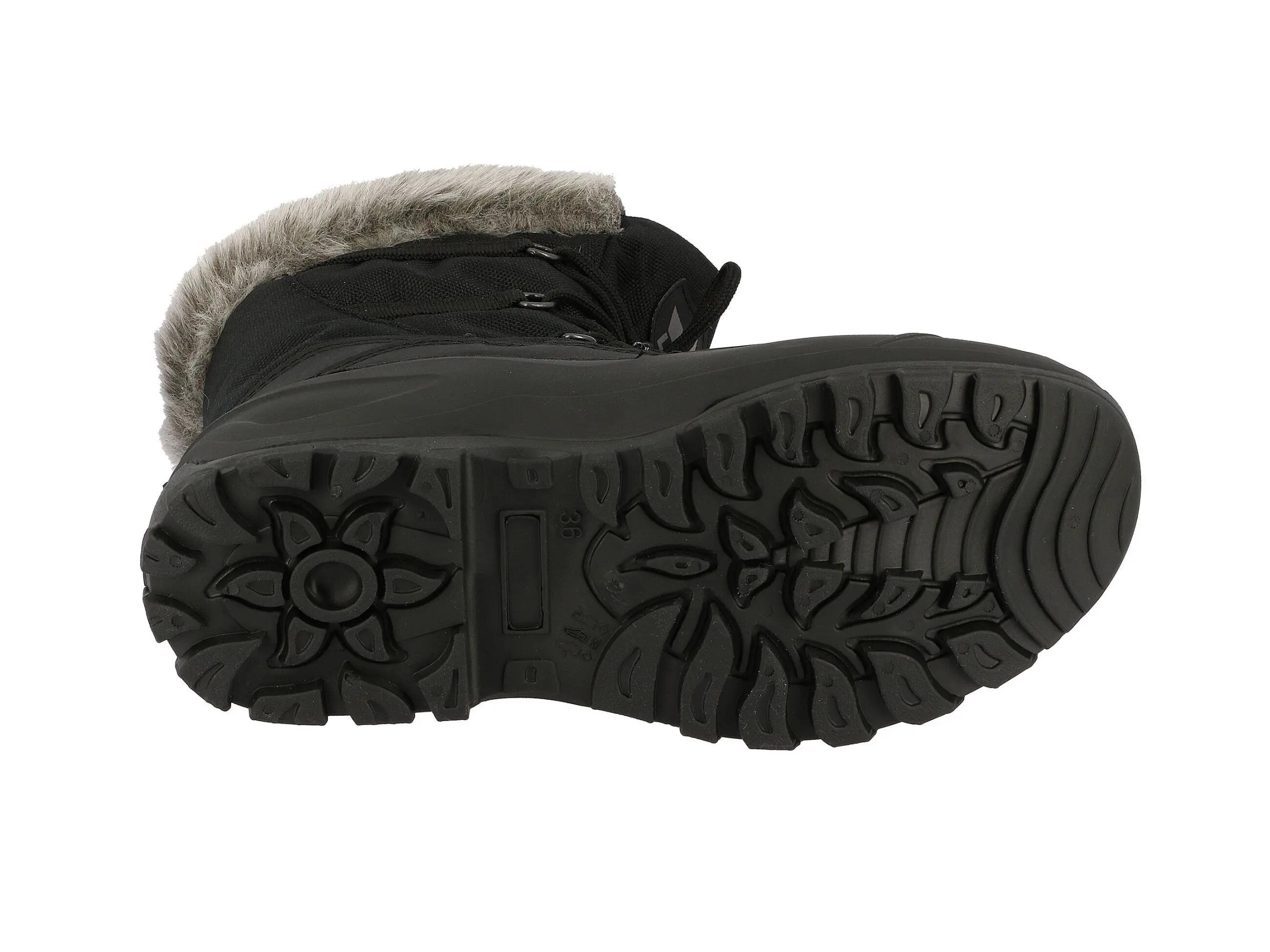 Stivali mid-height - nature hiking - fodera calda, suola antiscivolo - nero 6/6