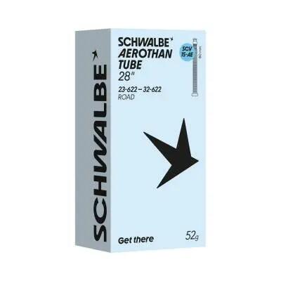 Camera d'aria leggera Schwalbe Aerothan Road con valvola Schwalbe Clik SCV15AE
